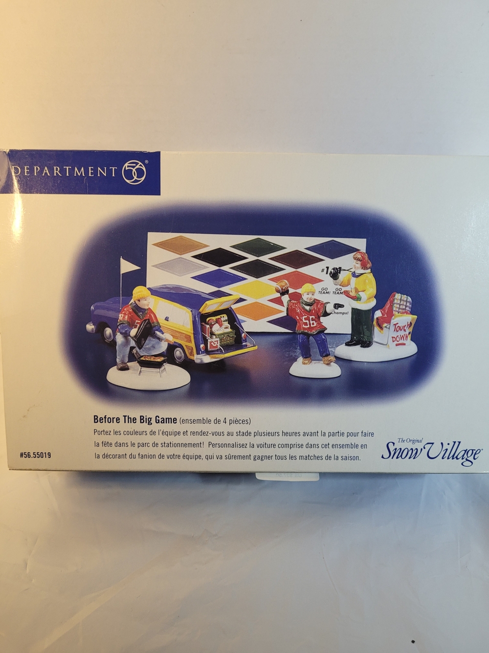 Dept 56 Snow Village Before the Big Game Set of 4 Tailgating #56.55019